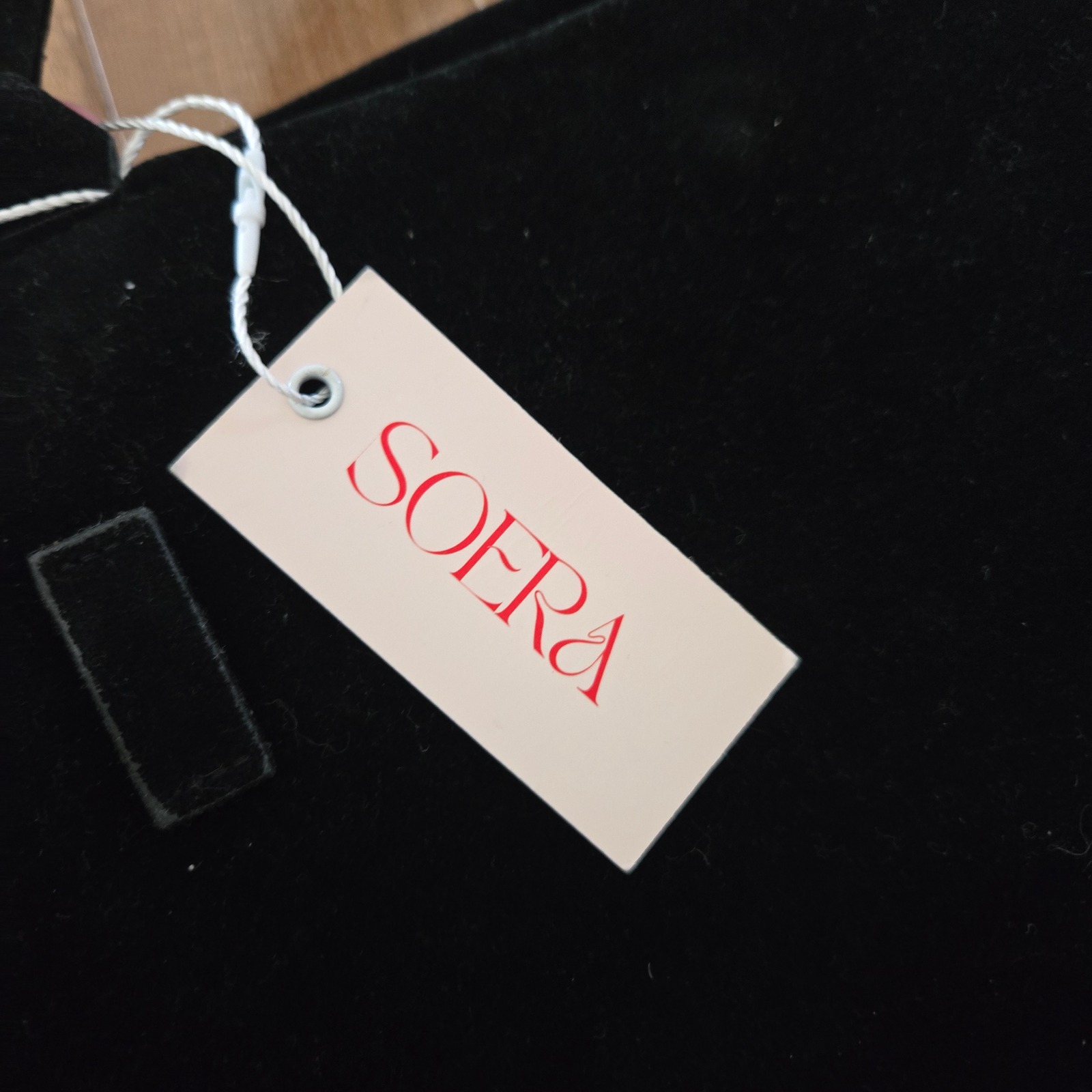 Soera Black Velvet Tote Bag Large Handbag Magnetic Closure New With Tags — image 3 of 6